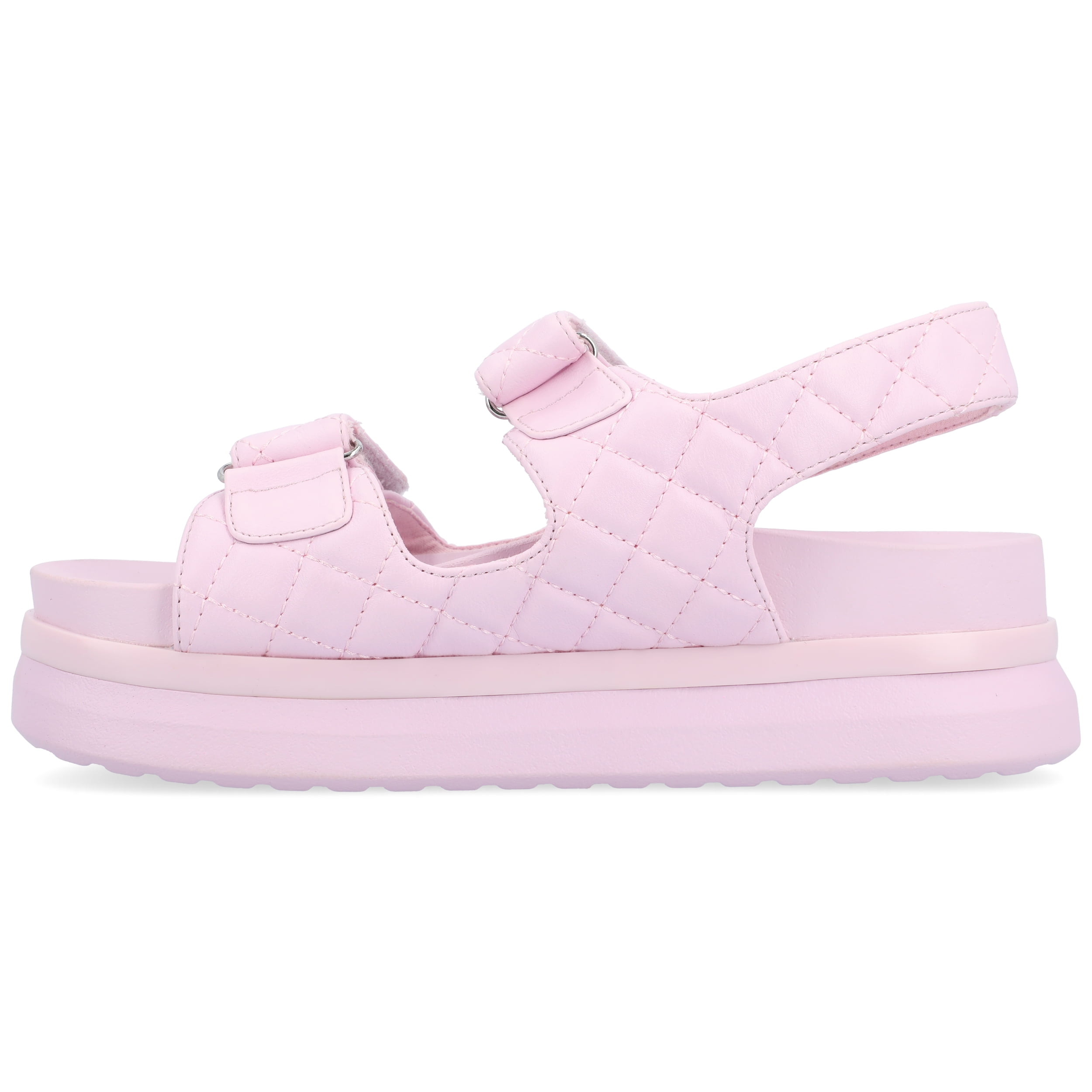 Journee Womens Debby Hook and Loop Platform Sport Sandals