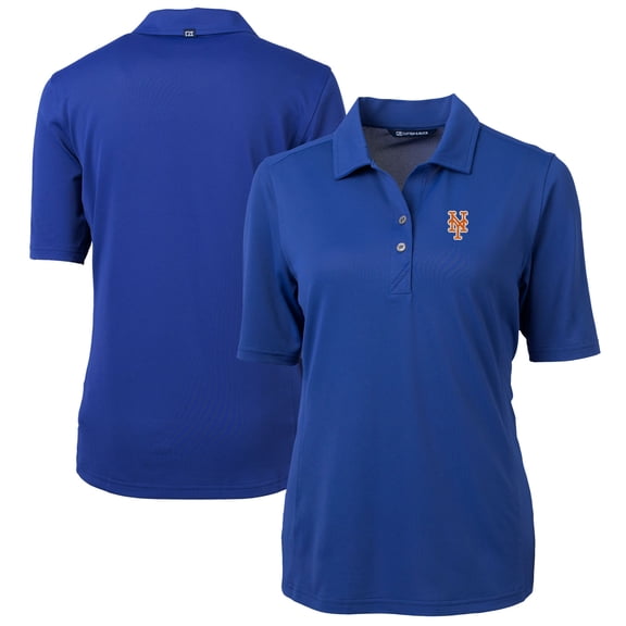 Women's Cutter & Buck  Royal New York Mets DryTec Virtue Eco Pique Recycled Polo