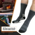thumbnail image 6 of Women Men Wool Socks Merino Thick Thermal Warm Work Boots Socks 3 Pairs, 6 of 8