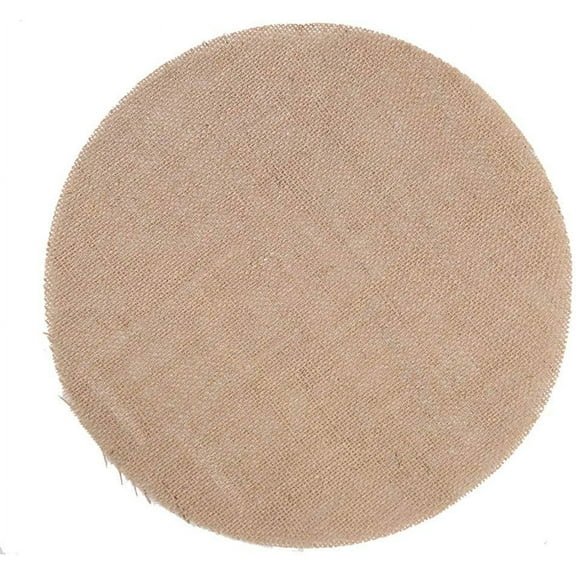 BZUEPRS 12Pcs Rustic Burlap Linen Doilies Mat Round Placemats Cup Mat Coaster Table Decorations for Wedding Holiday Home Party Dining Table, 6 Iinches
