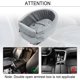 thumbnail image 5 of Asiento de coche para perros, correas ajustables para cachorros de tamaño mediano y pequeño, asiento para gatos, mascotas, cama de viaje con parte inferior suave y antideslizante, pana gris, 5 of 8