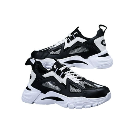 

Avamo Men Sneakers Breathable Running Shoe Fitness Workout Athletic Shoes Mens Trainers Lightweight Sport Black 8.5