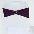 thumbnail image 2 of Efavormart 5pcs Eggplant Spandex Chair Sash, Elastic Band Sashes Fitted chair tie for wedding Event Banquet Decor, 2 of 9
