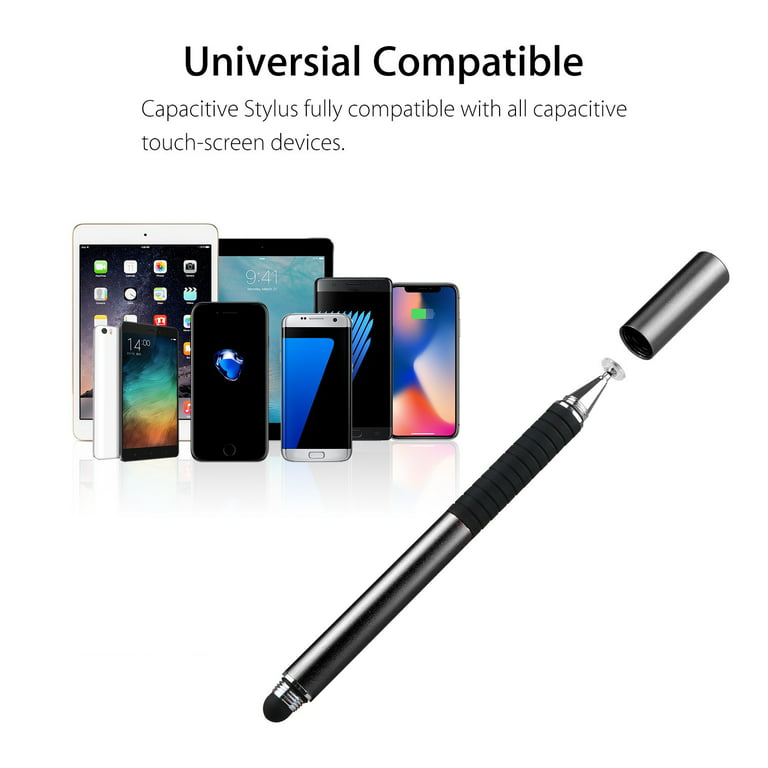 2 in 1 Luxury Fine Point Stylus Pen for Apple iPad Air, iPhone X 8, Samsung  Galaxy Tablet, Kindle 