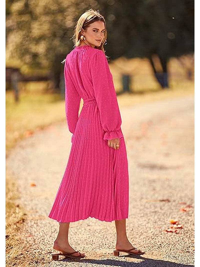 line and dot pleated dress AMNESIA MAXI DRESS
