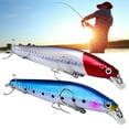 thumbnail image 3 of AURORA TRADE 10.5cm/19g Fishing Lure Realistic 3D Simulation Fisheyes Sharp Hook Bright Color Long Throw Angling Universal Minnow Sinking Hard Bait Trolling Wobblers for Outdoor, 3 of 8