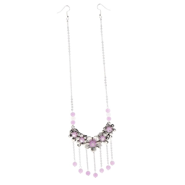 Cadena para Frente Cabeza Accesorios de Adorno de cabellero para Mujer Elegante Luz púrpura Hugo joyería de la frente para las mujeres
