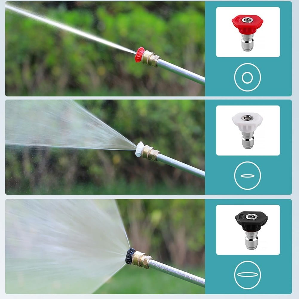 yaaqii Jet Nozzle High Pressure Hose Nozzle Heavy Duty Sprayer With 3 Different Nozzles