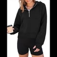 thumbnail image 1 of Sudaderas con Capucha para Mujer Sudaderas Forro Sudaderas de Entrenamiento de Moda de Otoño Chaquetas de Invierno Suéteres de Gran Tamaño Camisetas Ropa 2025 Negro XL, 1 of 8