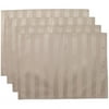 Canopy Ottoman Stripe 4pk Placemats Clay Beige