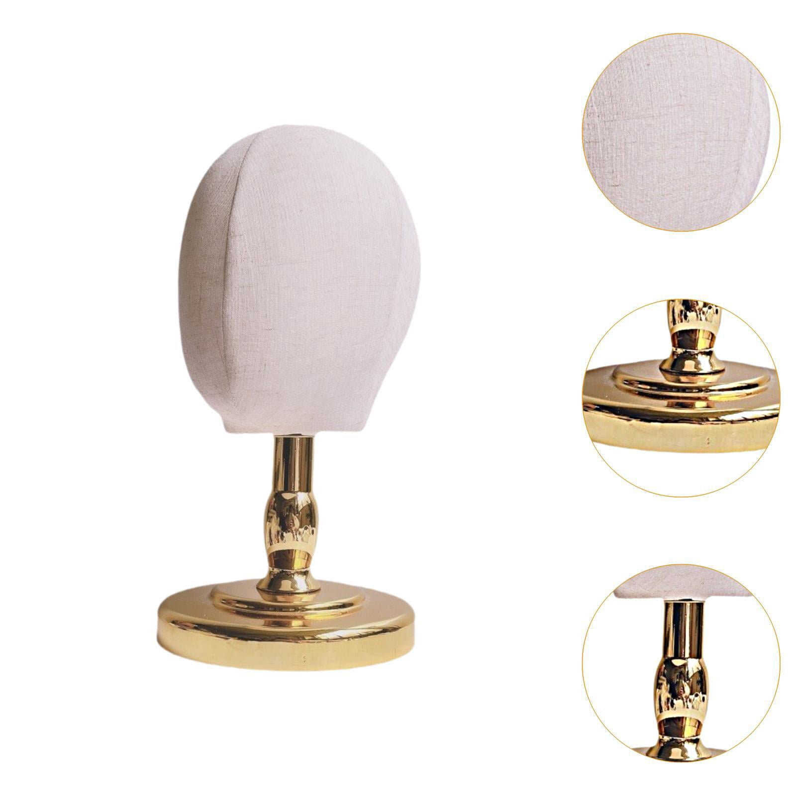 Gazechimp Head Fashion Stable Base Manikin Head for Earphones Headwear Display gold base