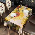 thumbnail image 2 of Pink Sunflower Daisy Pattern Rectangle Tablecloth 60"x102",Waterproof Polyester Rectangle Table Cloth, Wipeable Spillproof Polyester Tablecloth for Dining, Camping, Indoor and Outdoor, 2 of 6