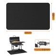 thumbnail image 4 of GPED Heat Resistant Grill Mats, 60×42 Inch Under Grill Mat for Outdoor Grill to Protect Your Prep Table and Outdoor Grill Table - Fire Proof & Water Proof & Oil Proof BBQ Mat - Black (0.6mm), 4 of 7
