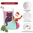 thumbnail image 5 of Salouo Cats On Broomstick Print Christmas Stockings,Large Xmas Stocking Set of 1 Holiday and Farmhouse Stocking for Christmas Holiday Party Decoration(17.7*11 Inch), 5 of 7