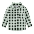 thumbnail image 6 of HOMADLES Boys Button Down Shirts Long Sleeve Lapel Plaid Shirt School Uniform, Uniform Shirt Gray 3 T, 6 of 7