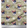 thumbnail image 1 of Soimoi Rayon Fabric Boston Terrier Dog Printed Craft Fabric by The Yard 56 Inch Wide, 1 of 1