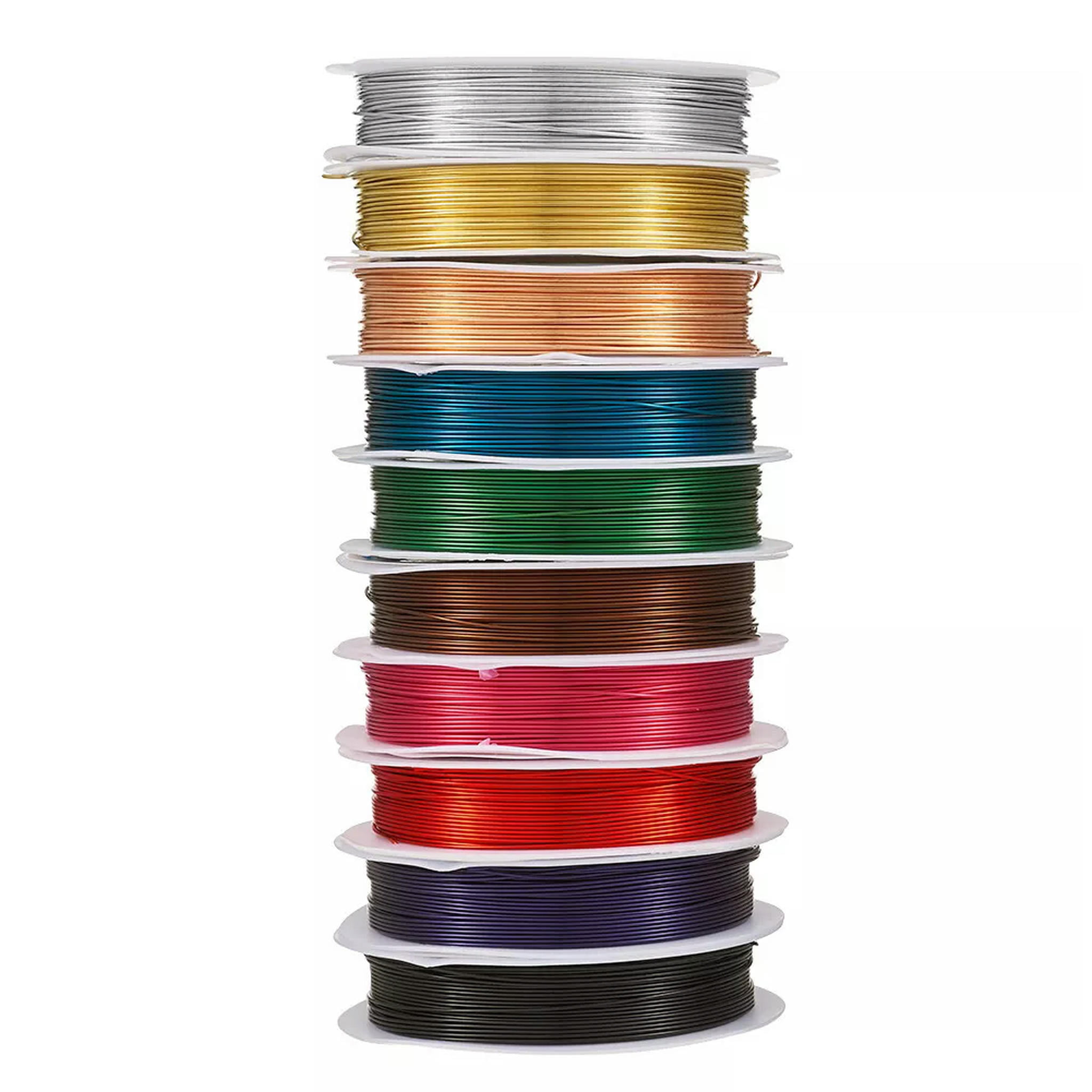 EOEMY 10 Roll Copper Jewelry Beading Wire Nickel Free Diy Craft Bracelet Making 0.6mm