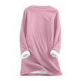 thumbnail image 5 of SDNall Women's Warm Fleece Jacket, Loose Fit Half Zip Long Sleeve Top with Pockets, 5 of 9