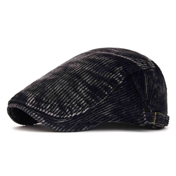 Sombreros para hombre, boina ajustable británica de pana de color liso, sombrero para niños Reunion, sombreros de poliéster para hombre.