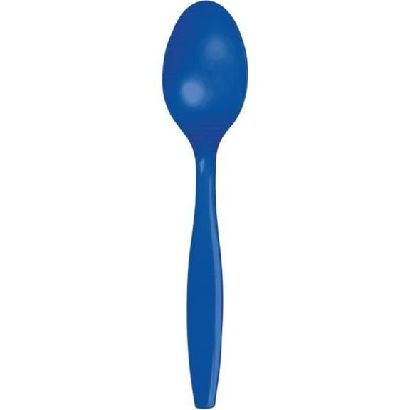Cobalt Plastic Spoons