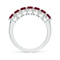 thumbnail image 2 of ANGARA Natural Half Eternity Seven Stone 1.61 ct Ruby Wedding Band in 14K White Gold for Women (Size-3.5mm) | July Birthstone, Birthday, Anniversary, Jewelry Gift for Women | Natural Ruby Ring, 2 of 9