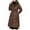 Brown, variant on Winter Dresses for Women 2025 Puffer Jacket Womens Fall And Winter Wave Seam Hooded Cotton Coat Mid-length Knee-length Cotton Coat Long-sleeved Cotton Coat