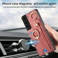 thumbnail image 5 of Allytech Wallet Case for Samsung Galaxy S22, Support Car Mount, Luxury PU Leather Shockproof Anti-Fall 360° Finger Ring Stand Rotatable Kickstand Case with Magnetic Snap & Card Slots - Pink, 5 of 8