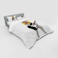thumbnail image 3 of Ambesonne Cat Bedding Set 3 Pcs, Hipster Musician Kitty Fun, Twin, Multicolor, 3 of 3