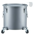 thumbnail image 1 of KFFKFF Oil Disposal Unit, 16 Gallon Capacity with Wheeled Base, Durable Carbon Steel with Anti-Rust Finish, Secure Lid with Locking Clips, Includes Filter Bag for Cooking Oil Purification, Grey, 1 of 9