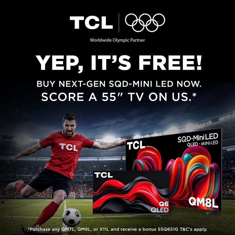 TCL 85” QM8L Series SQD-Mini LED QLED Smart Google TV (NEW 2026