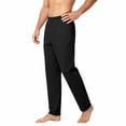 thumbnail image 6 of Zynoxe Men's Straight Leg Pants Comfort Elastic Waist Lounge Pants for Men Lightweight Home Work Casual Trousers Versatile Solid Color Long Pants with Side Pockets S, 6 of 7