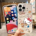thumbnail image 5 of Clear Phone Case For iPhone Apple 14 12 13 Mini 11 Pro SE 8 7 6 6S Plus X XR XS Max SE Case Funda Shell Cartoon Hello Kitty Cat, 5 of 5