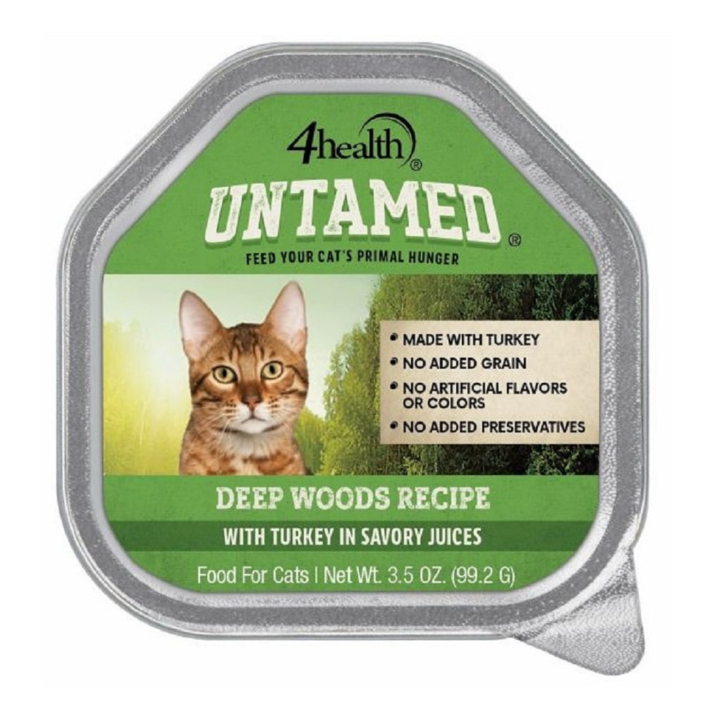 4health Untamed 300215630 Deep Woods w/ Turkey Recipe 3.5 Ounce Wet Cat