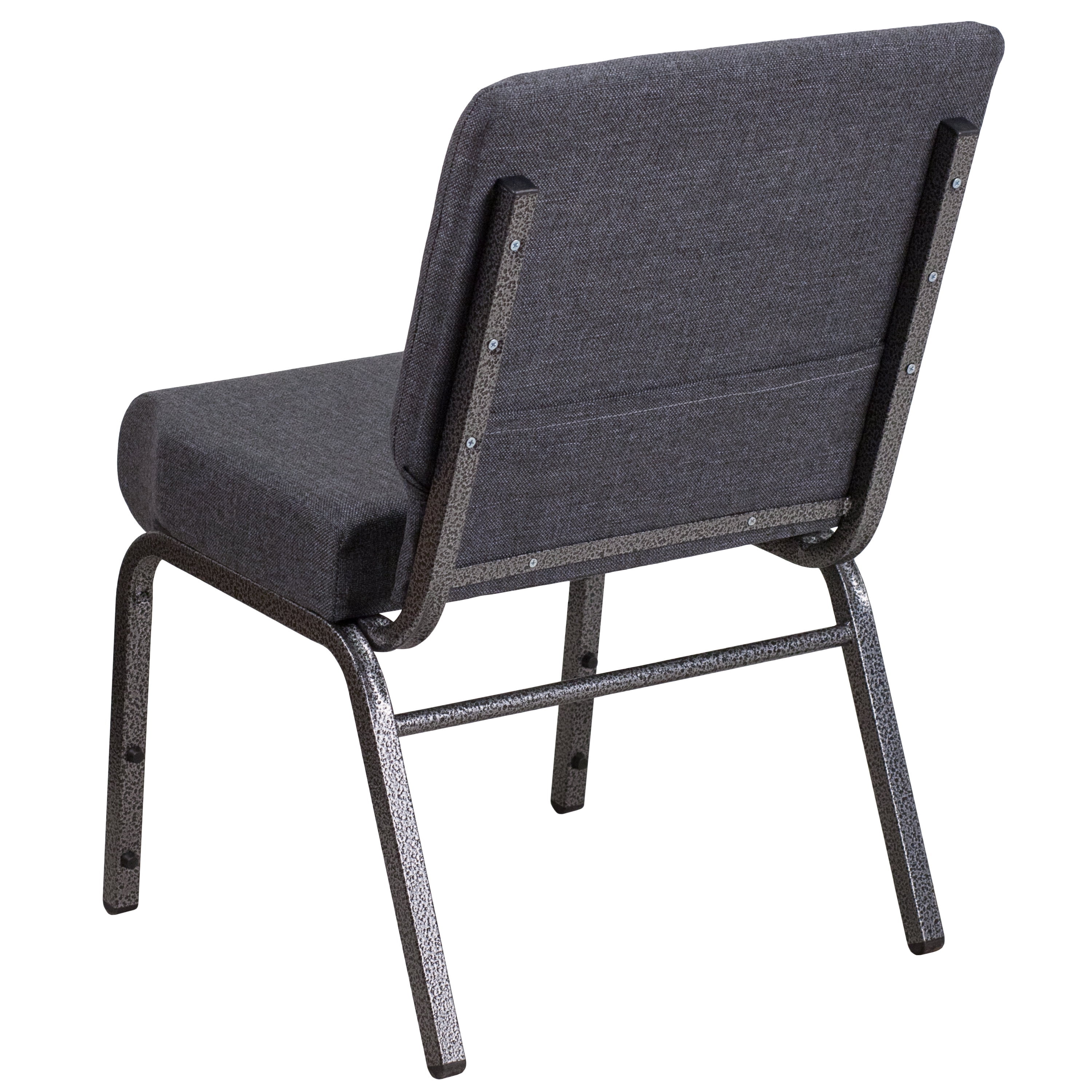 Flash Furniture Hercules Series Upholstered Padded Event Chair for Churches and Venues, Dark Gray