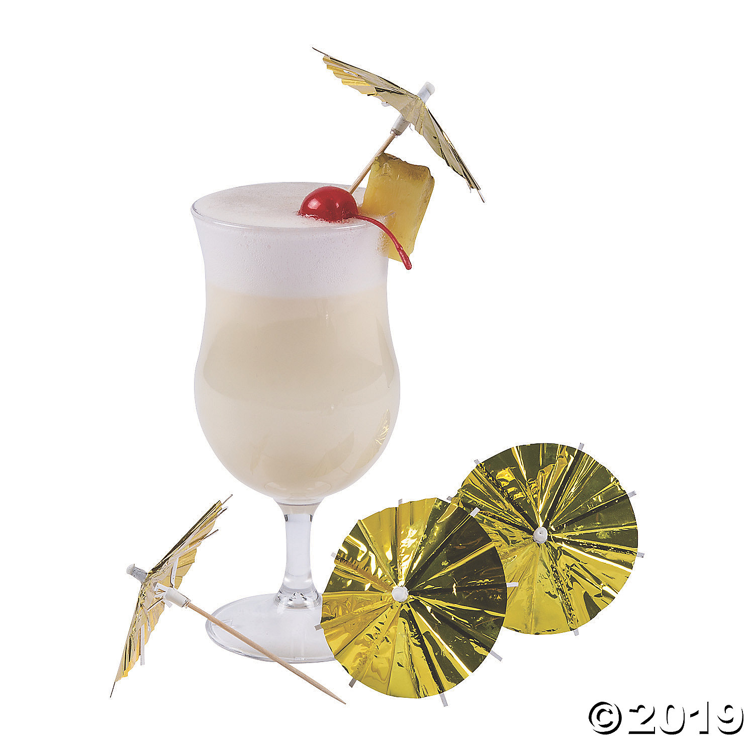 Gold Drink Umbrellas