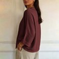 thumbnail image 6 of DIOAZUD Linen Cardigans for Women 3/4 Sleeve Button Down Cardigan Solid Color Lightweight Cover up for Vacation and Beach, 6 of 8