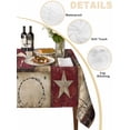 thumbnail image 2 of Texas Star Farm Table Cloth, Country Wood Grain Vintage Western Waterproof Tablecloth for Square Tables, Reusable Washable Fabric Table Cover for Restaurant Kitchen Dining Tables 54"x54", 2 of 6