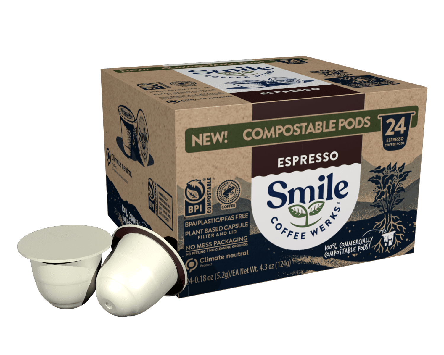 Smile Coffee Werks, Nespresso Compatible Compostable