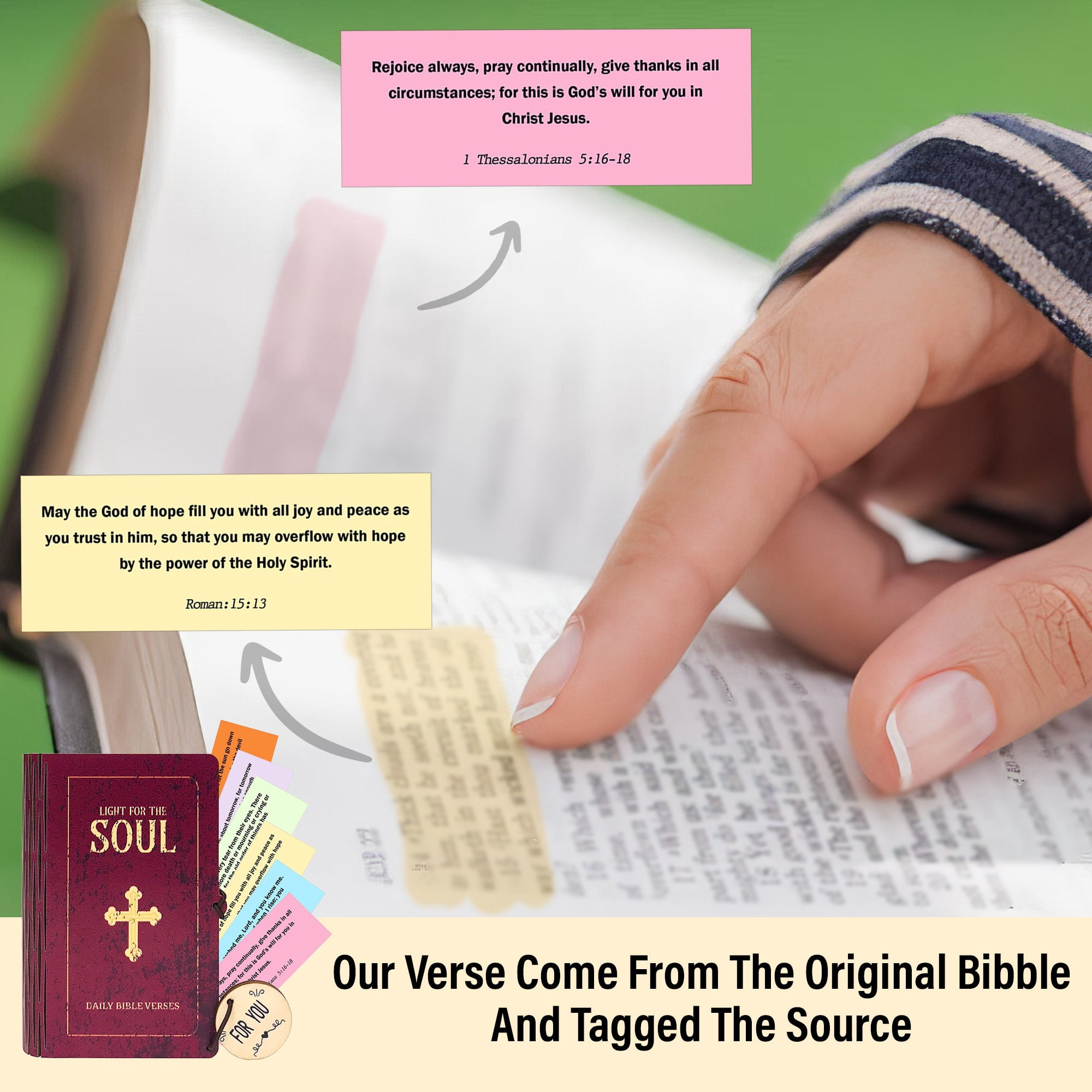 Handmade Bible Verse Cards Box (150 pcs), Read Me When Bible Verses With Wooden Box for Emotions and Feelings, Graduation Gift for Women Men
