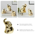 thumbnail image 5 of Hemoton Ceramic Elephant Figurine Set for Desktop and Cabinet Decoration, Elegant Elephant Ornament for Home and Office, 5 of 8