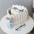 thumbnail image 4 of Small Woven Baskets, Decorative Square Storage Baskets, Cotton Rope Organizer for Office, Dorm Room, Living Room, Bathroom, Nursery Storage and Organization, Grey, 4 of 8