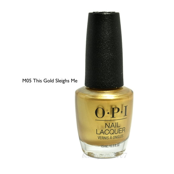 OPI Nail Lacquer Polish - Shine Bright Collection - This Gold Sleighs Me 0.5 oz - #HRM05