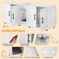 thumbnail image 5 of TROPOW Double Litter Box Enclosure,55" Furniture for 2 Cats, TV Stand,Waterproof Easy-Clean Surface,Cabinet Buckles & Storage Grooves,Suitable for living room, furniture decoration, 5 of 10