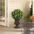 thumbnail image 4 of 23-pulgada artificial topiary flower con ground spike (4-pack yellow)-pe fake plants con metal stakes para indoor y outdoor decor, 4 of 8