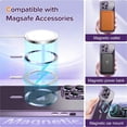 thumbnail image 3 of Dteck Magnetic Clear Case for iPhone 15 Pro, Compatible with MagSafe, Full Camera Lens Protection Luxury Plating Slim Soft TPU Shockproof Protective Cover for iPhone 15 Pro,Purple, 3 of 5