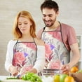 thumbnail image 5 of Pioneer Flower Floral Print Pattern Apron-Garden Aprons for Women with Pockets-Cotton Linen Waterproof Kitchen Cooking Gardening Aprons Adjustable for Kitchen,Cooking,BBQ and Salon 33x27 Inch, 5 of 7