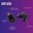 thumbnail image 3 of Auriculares Sony INZONE Buds para videojuegos (negros) con micrófono con cancelación de ruido, calid, 3 of 7