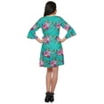 thumbnail image 3 of Moomaya Bathrobes For Women Wrap Printed Ruffle Style Bride Getting Ready Dress, 3 of 5
