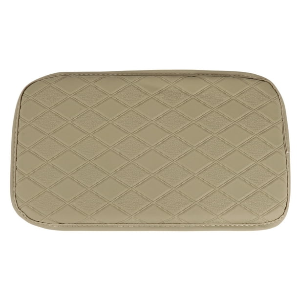 Funda del Consola Central del Coche Almohadilla del Consola Central con Bolsa de Almacenamiento 11.81"x7.09"x0.59" Cuero Nappa Beige