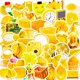 thumbnail image 1 of Paquete de pegatinas amarillas con dibujos animados bonitos, 50 unidades, impermeables, 1 of 2